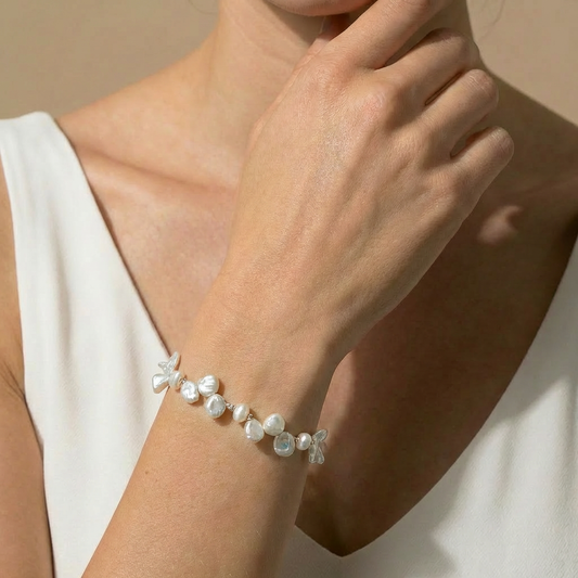 silver Pearl bracelet