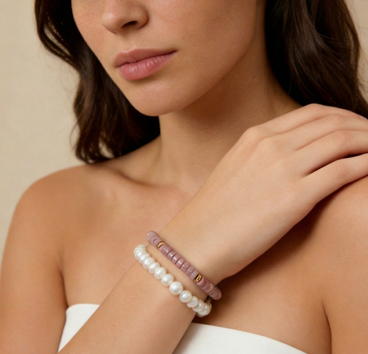 gemstone pearl bracelet