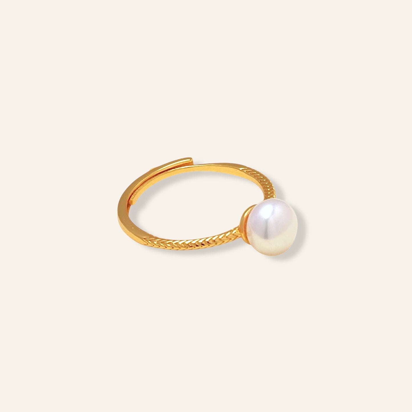Minimalist Pearl Stackable Ring