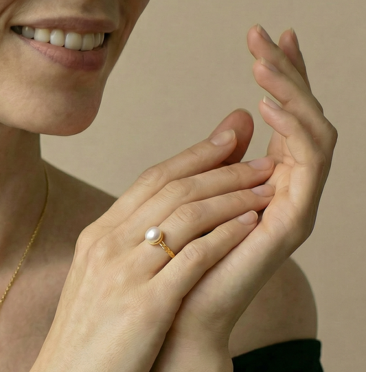a pearl ring