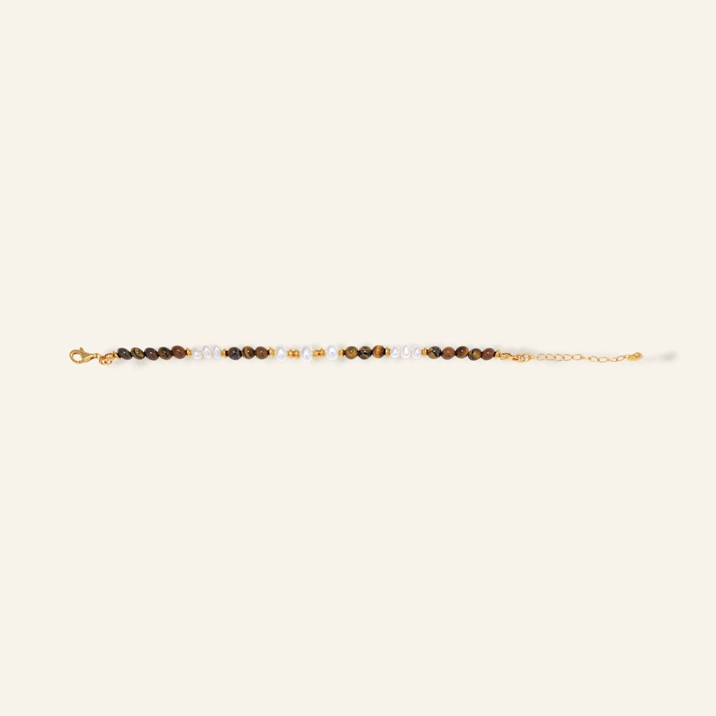 tigers eye pearl bracelet 