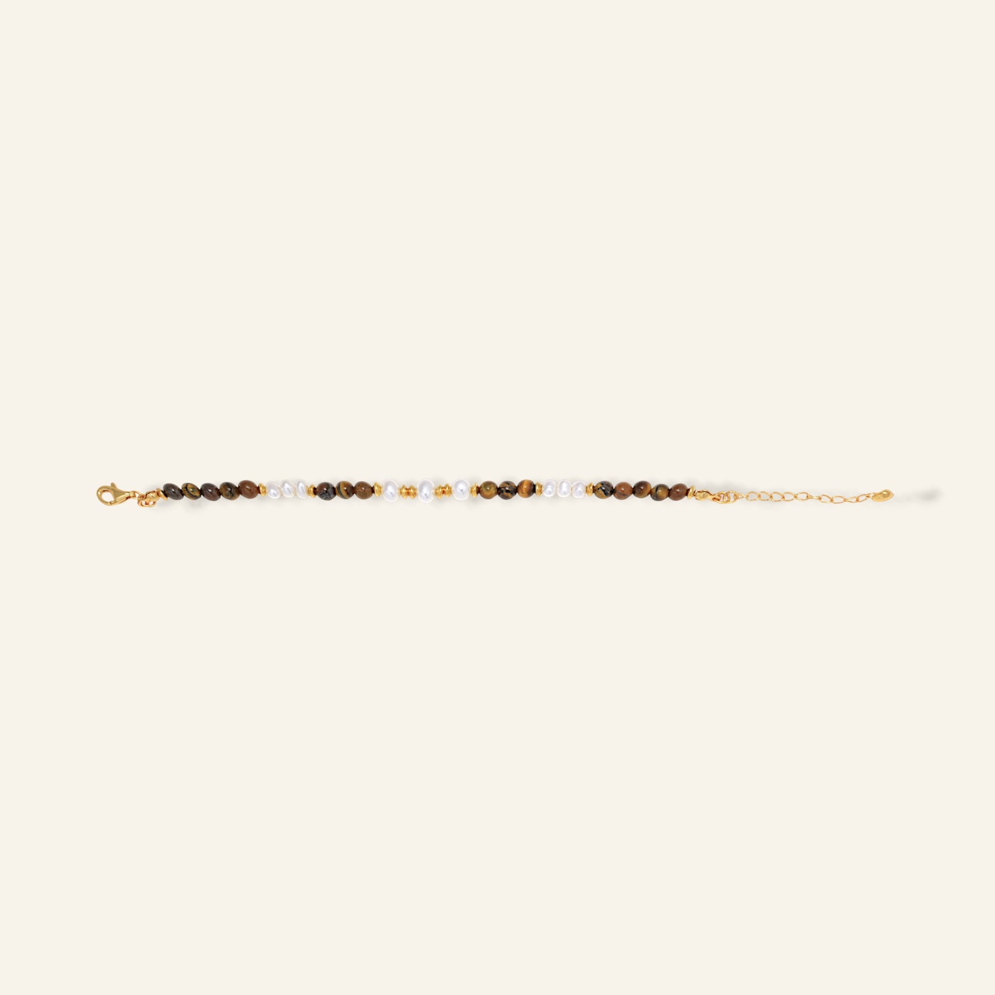 tigers eye pearl bracelet 