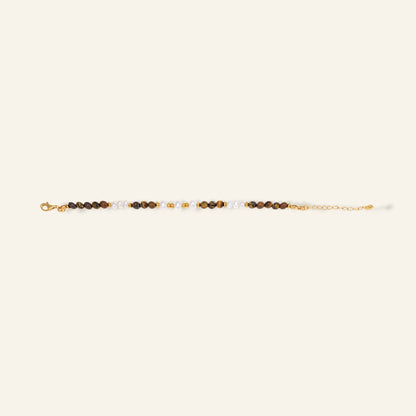 tigers eye pearl bracelet 