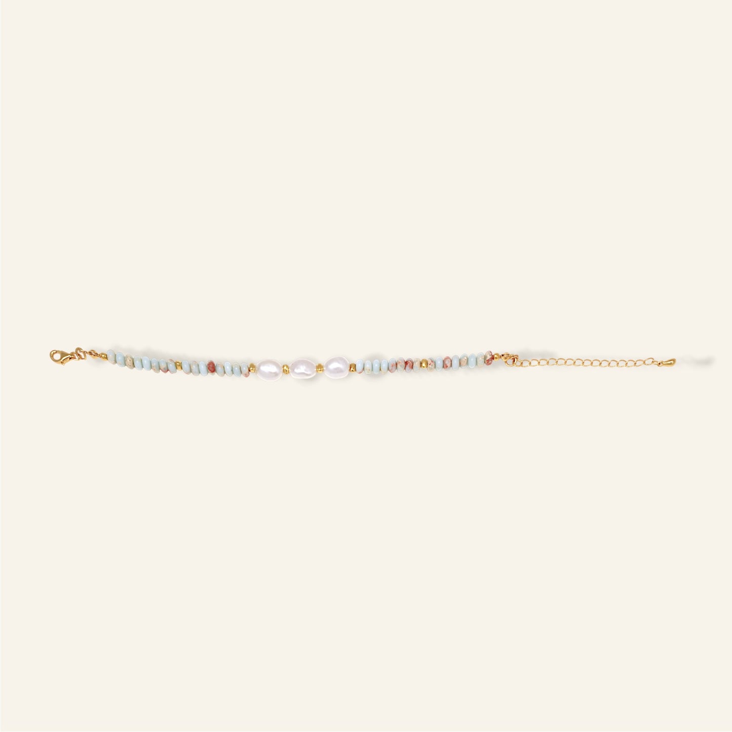 agalmatolite pearl bracelet