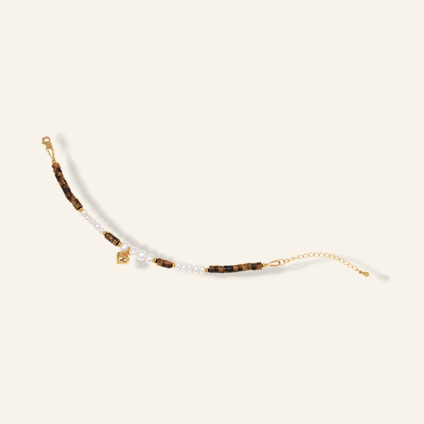 Luminous Tiger’s Eye & Pearl Bracelet 