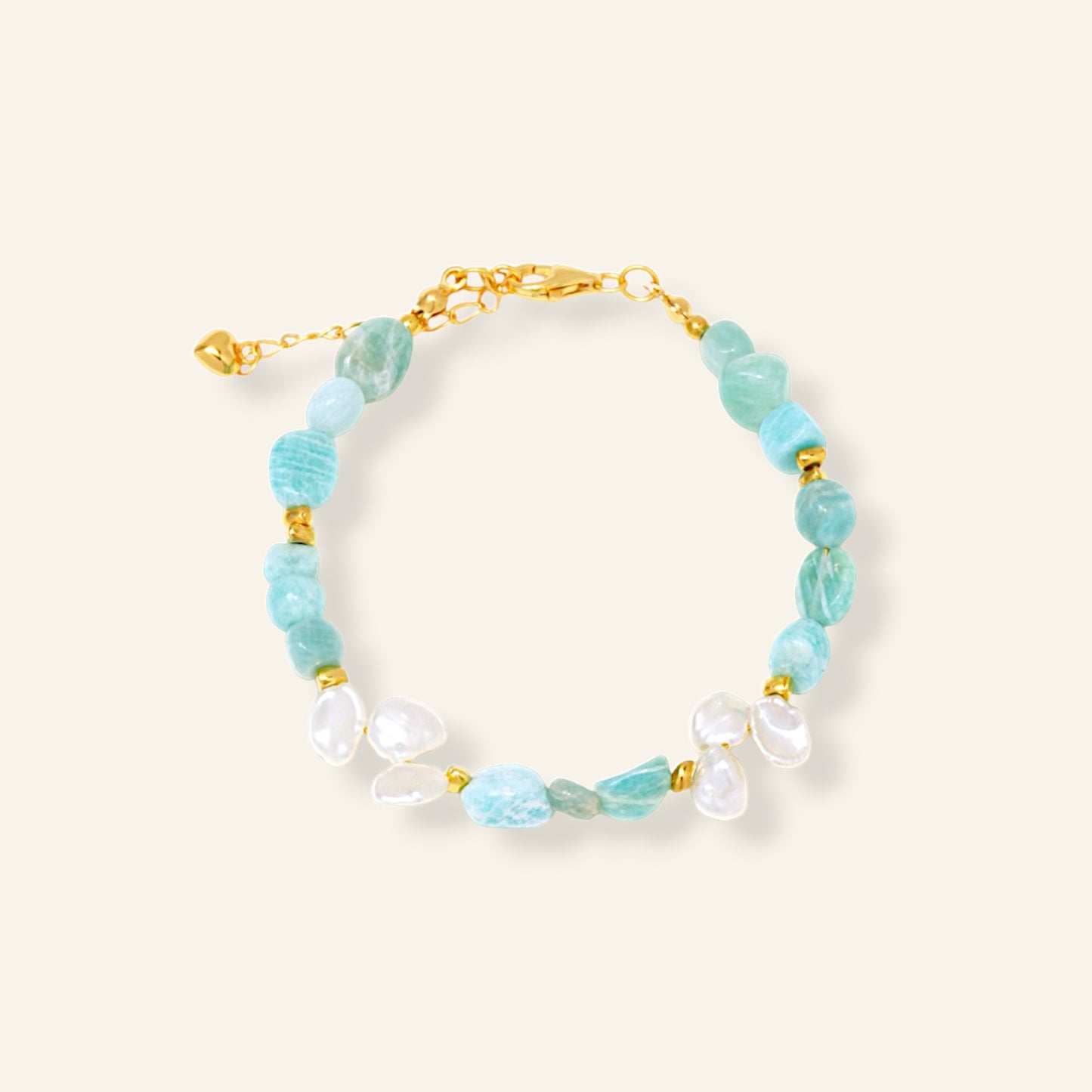 Refined Amazonite & Pearl Bracelet