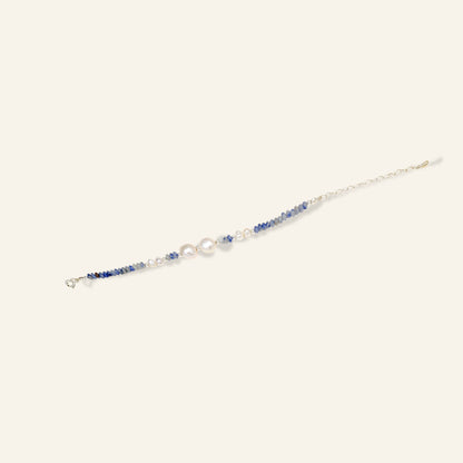 Silver bracelet with Blue Aventurine