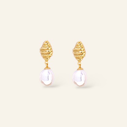 Croissant Pearl Earrings