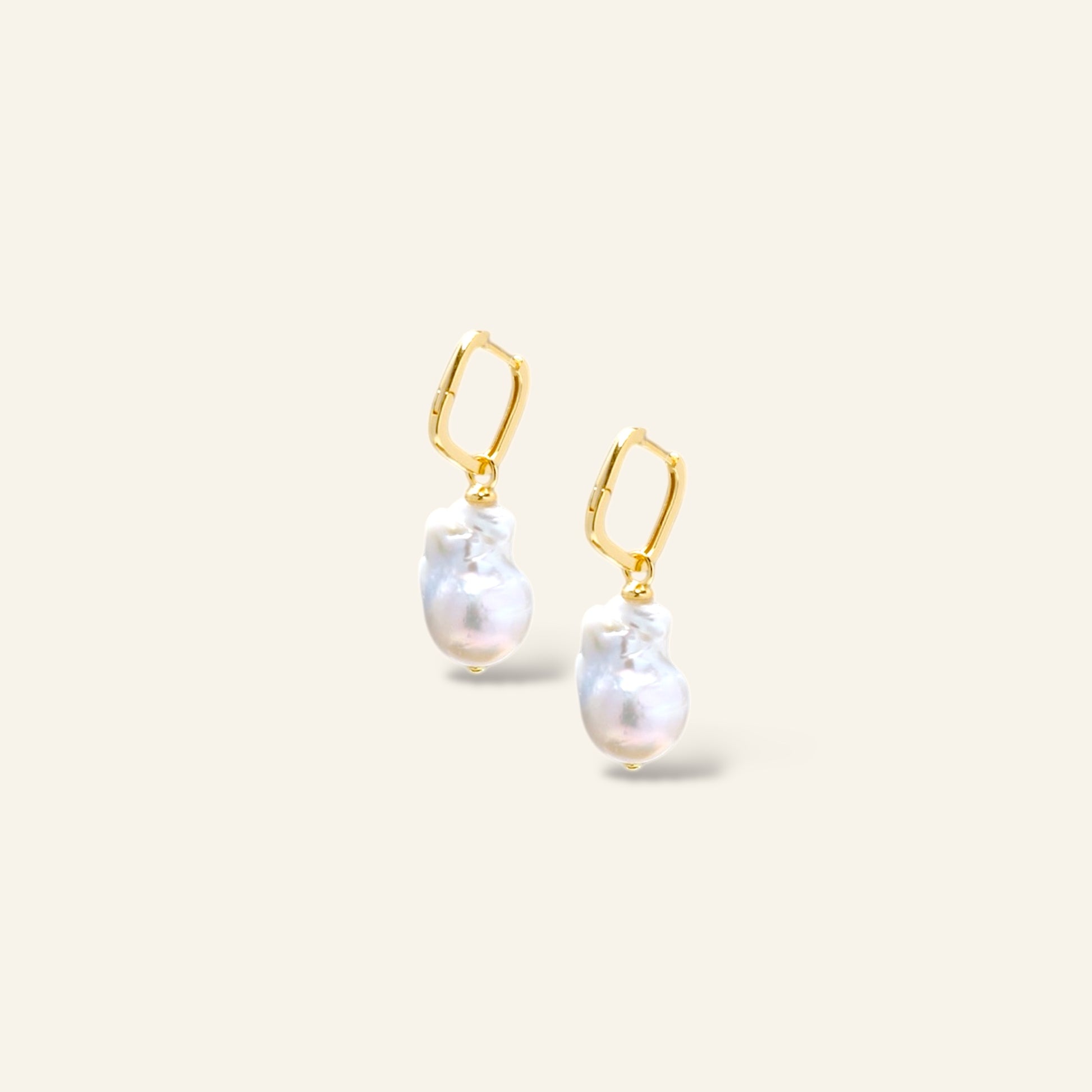 Pearl earrings with gold hooks IN MELBOURNE