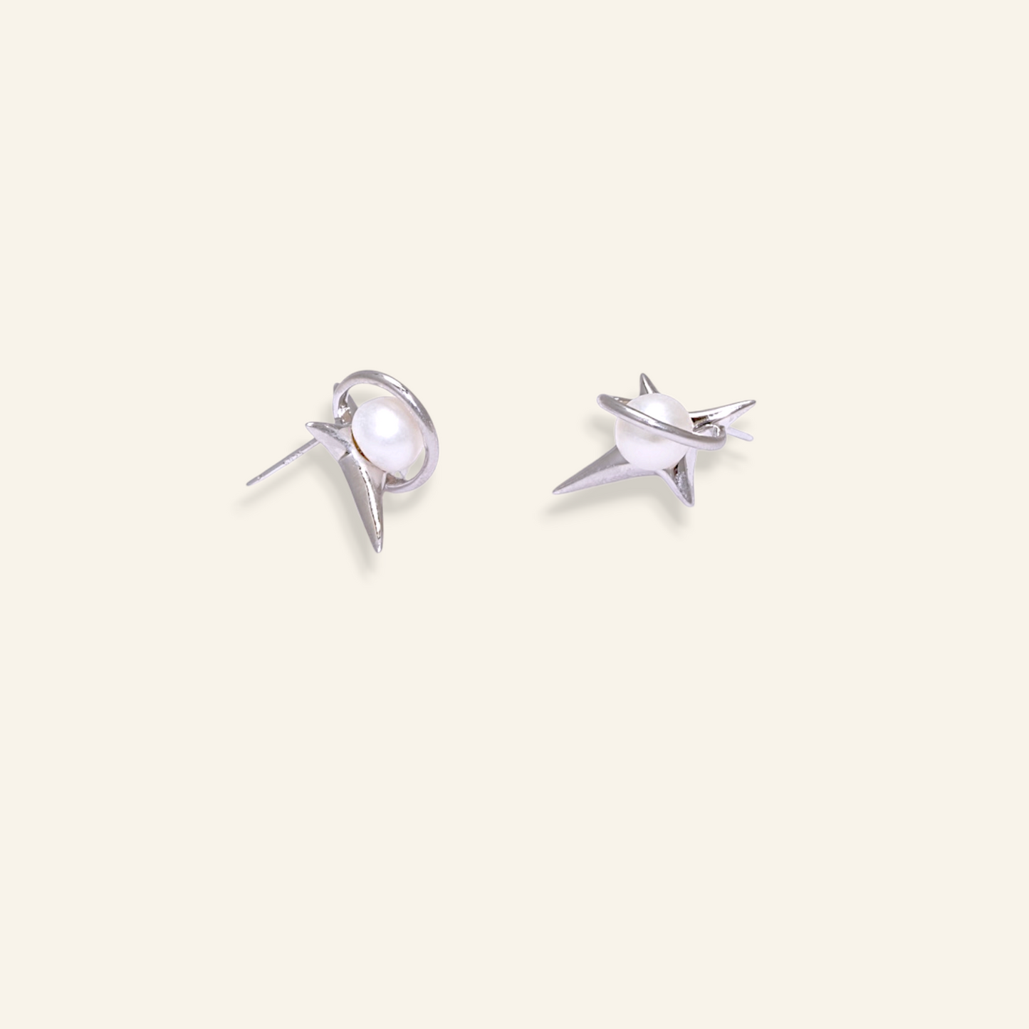 Pair of silver freshwater pearl earrings in melbourne