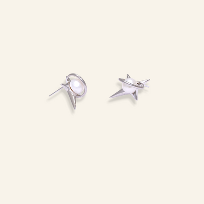 Pair of silver freshwater pearl earrings in melbourne
