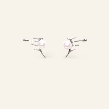 Pair of pearl earrings 
