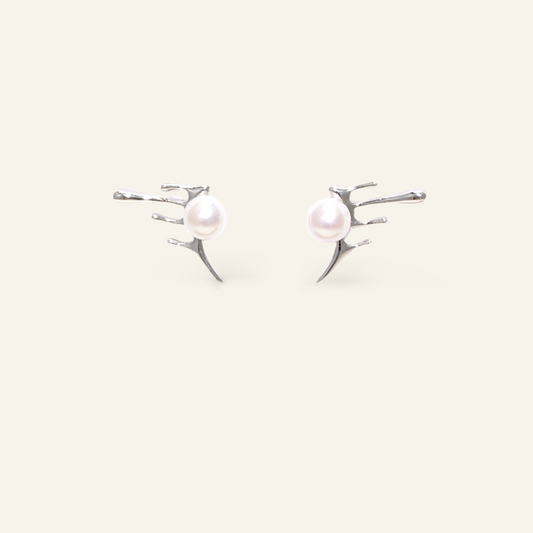 Pair of pearl earrings 