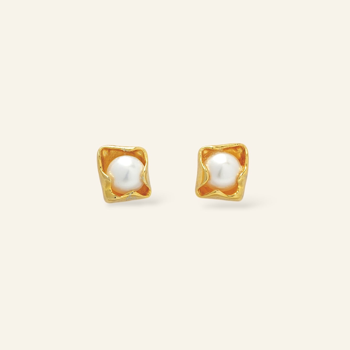 pearl stud earrings