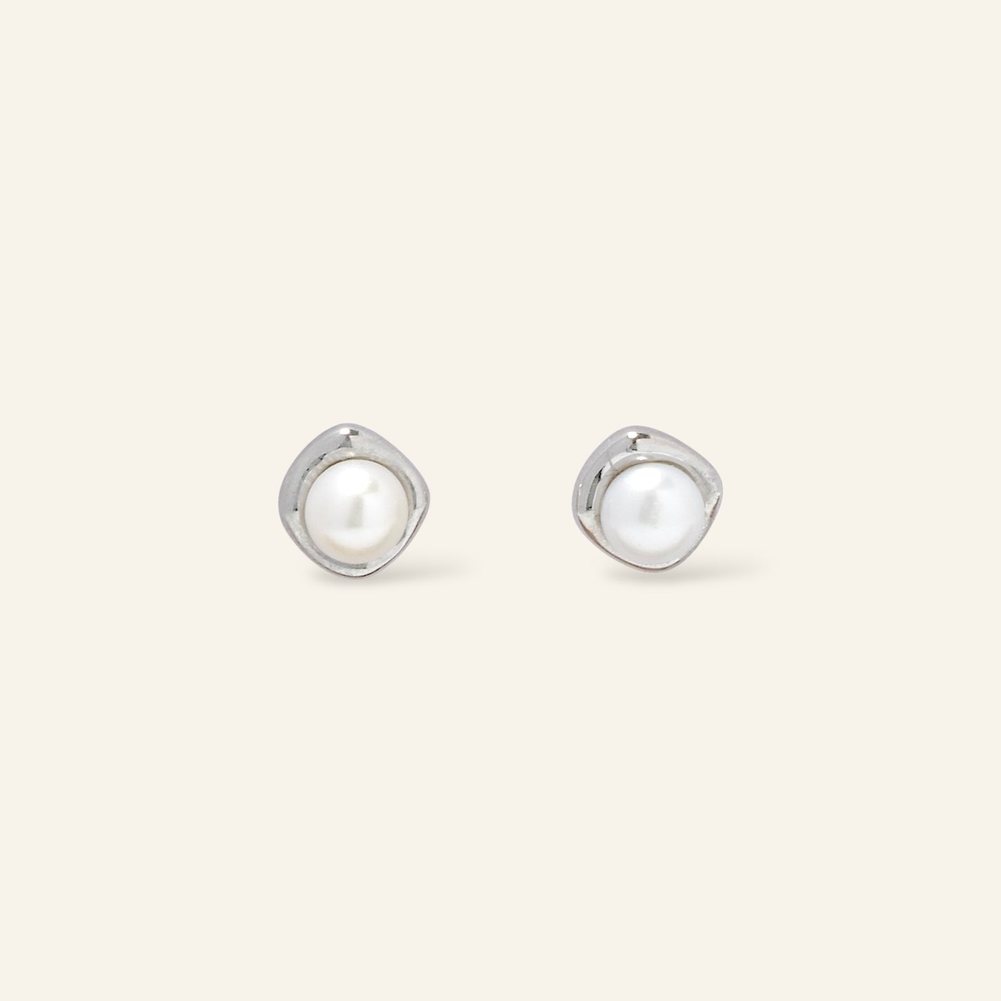 elegant pearl stud earrings 