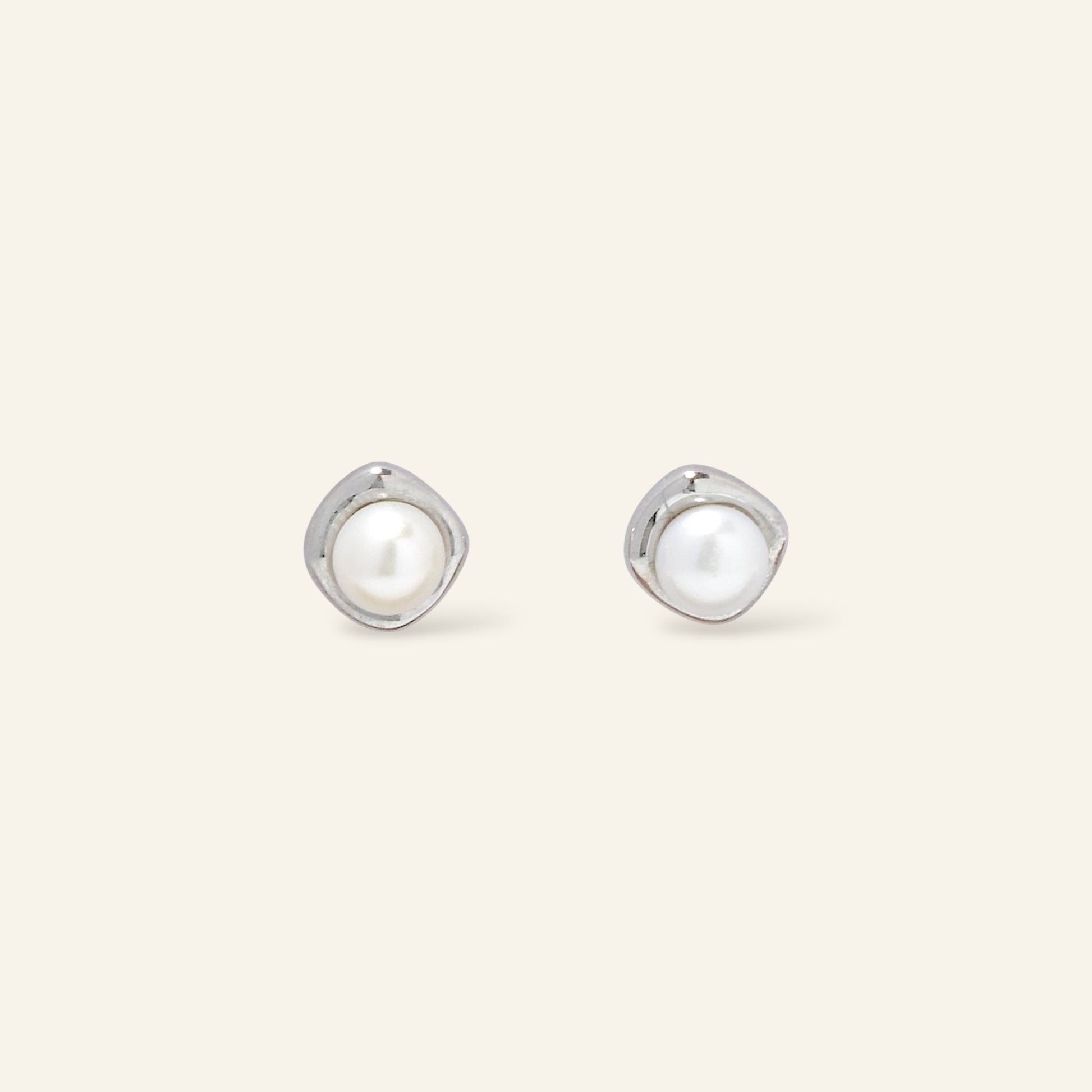 elegant pearl stud earrings 