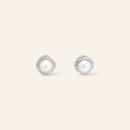 elegant pearl stud earrings 