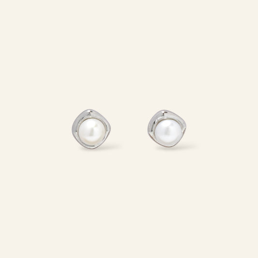 elegant pearl stud earrings 
