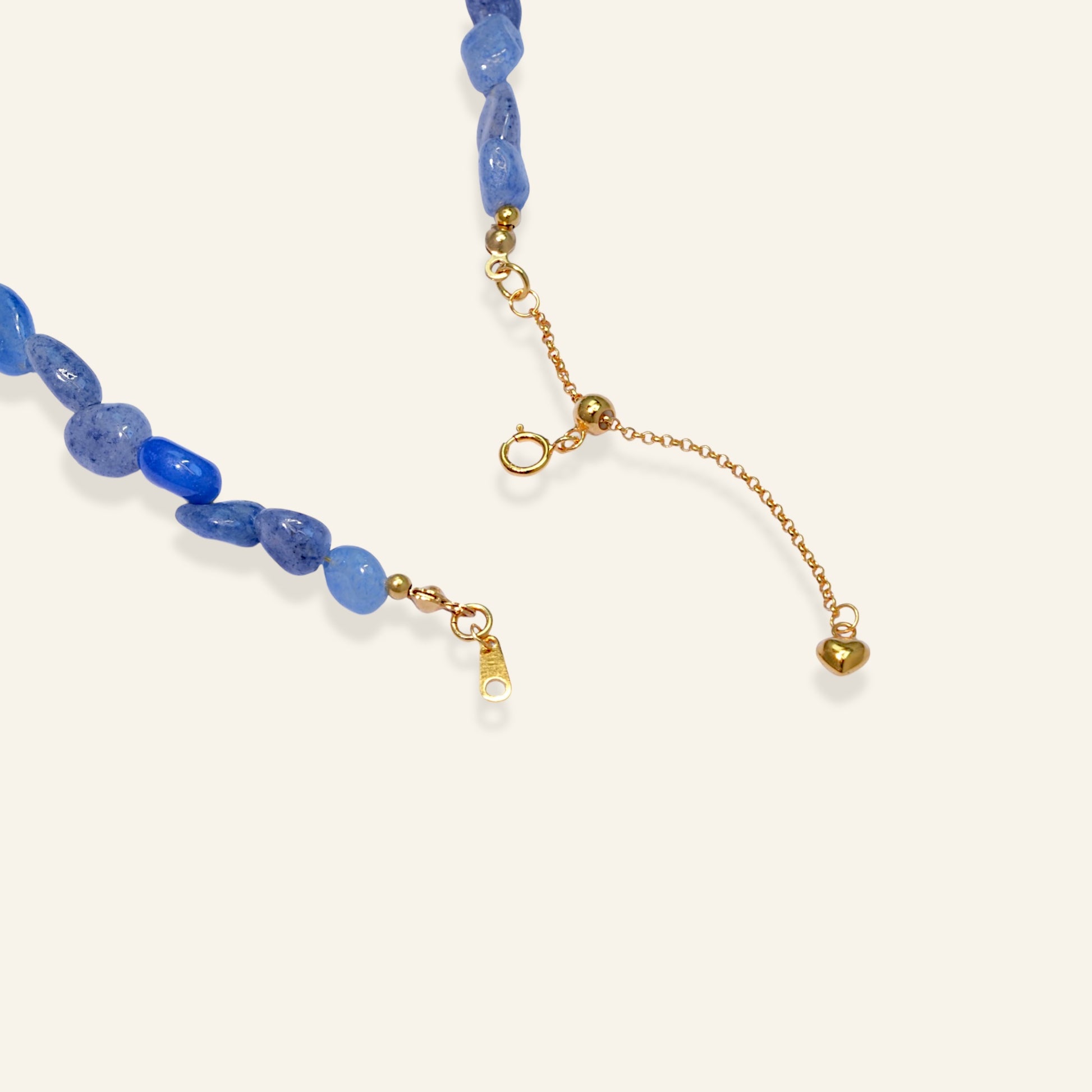 detail blue aventurine pearl necklace