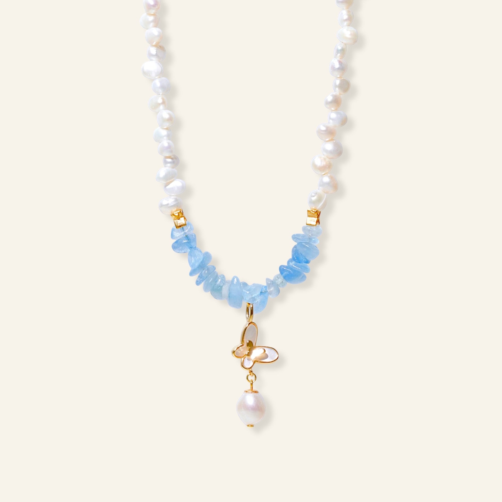 aquamarine pearl necklace