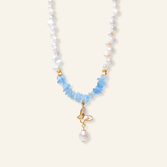 aquamarine pearl necklace