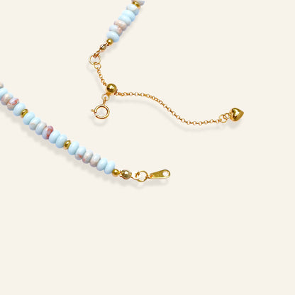 detail agalmatolite pearl necklace