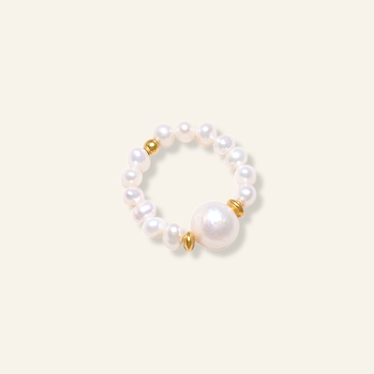 adjustable pearl ring