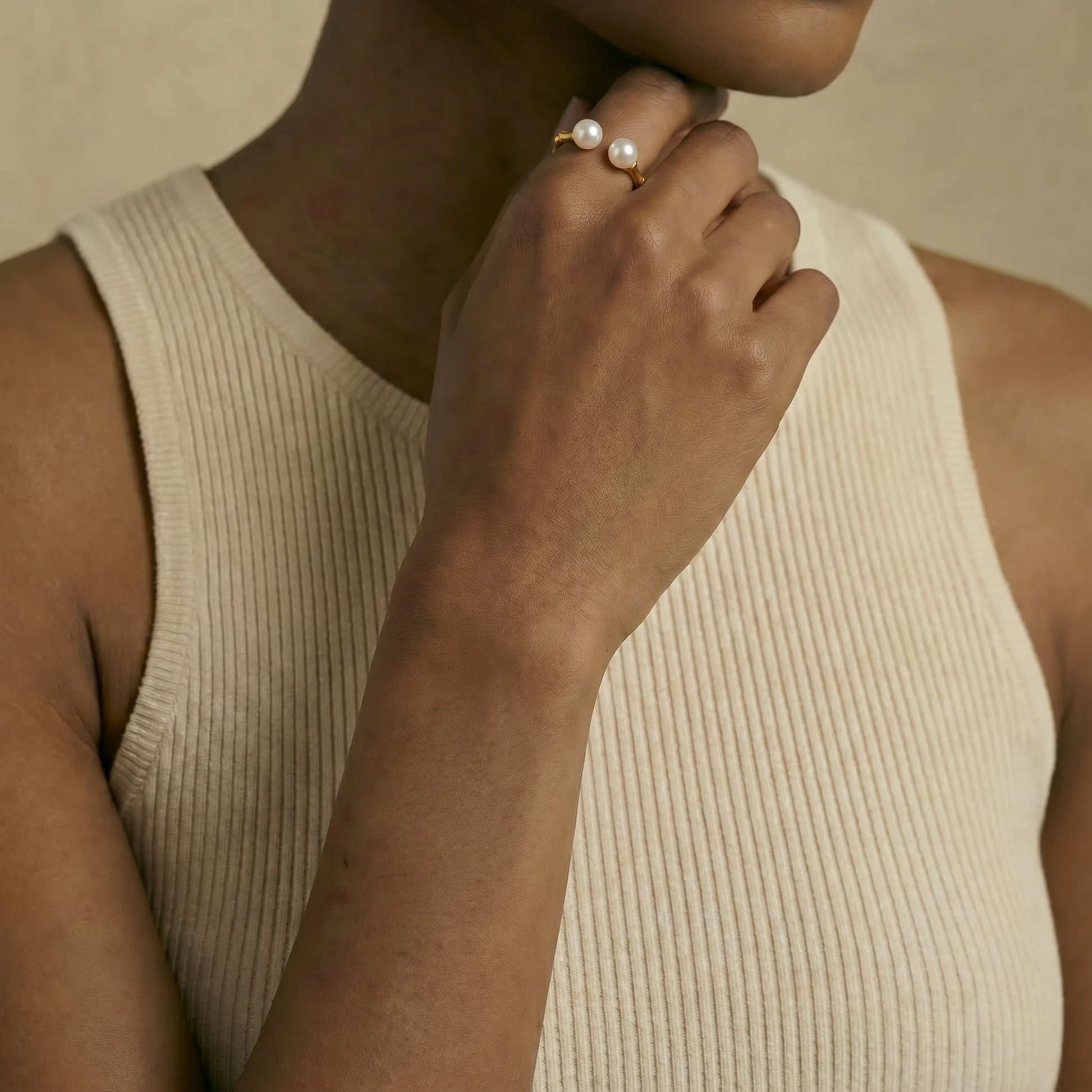 gold pearl ring